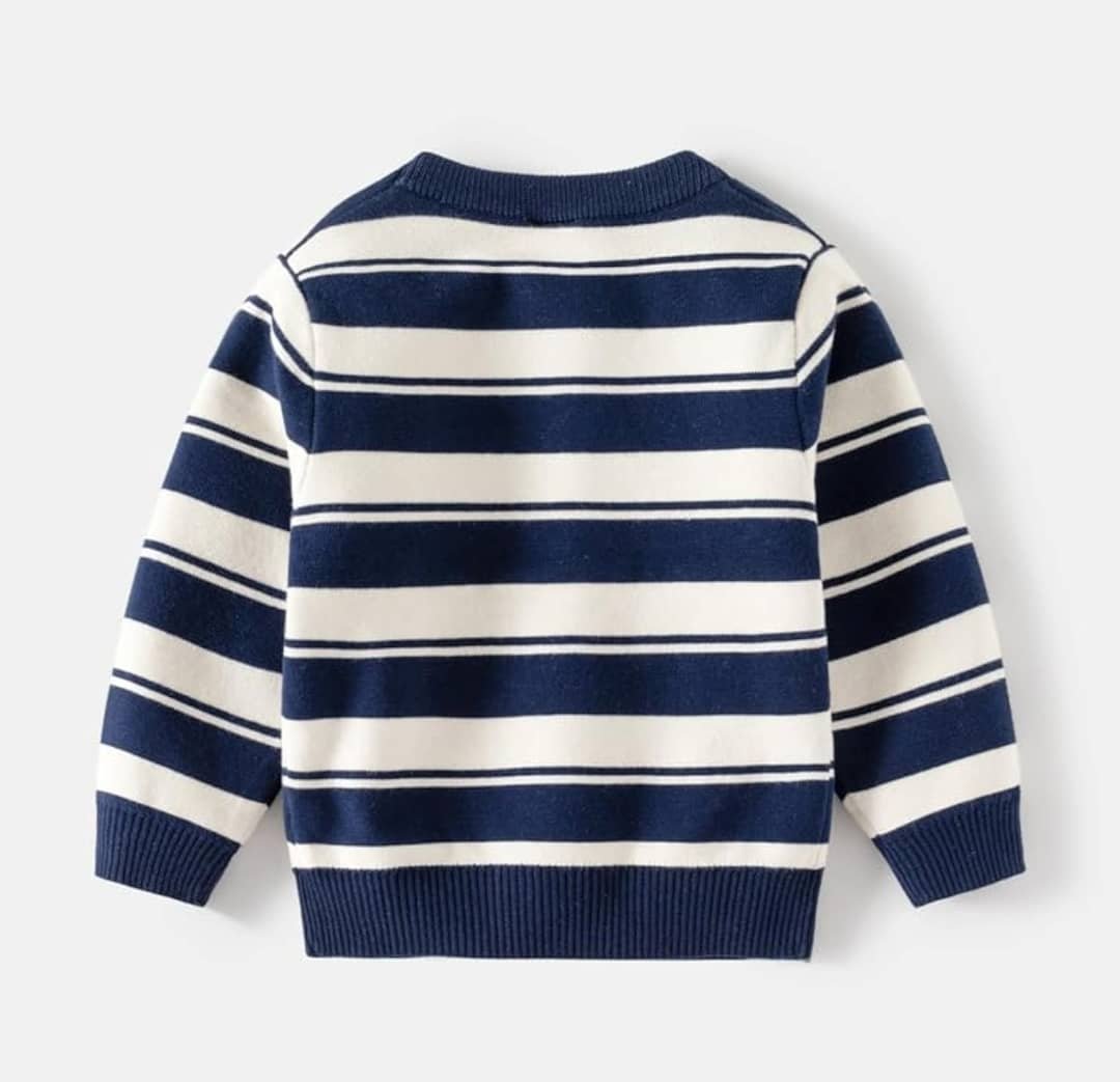 GTwo Pack of 1 Boys Woollen Blend Pullover Sweater ( Blue ) - Image 2