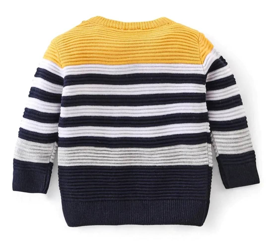 GTwo Pack of 1 Boys Woollen Blend Pullover Sweater ( Bright Yellow ) - Image 3