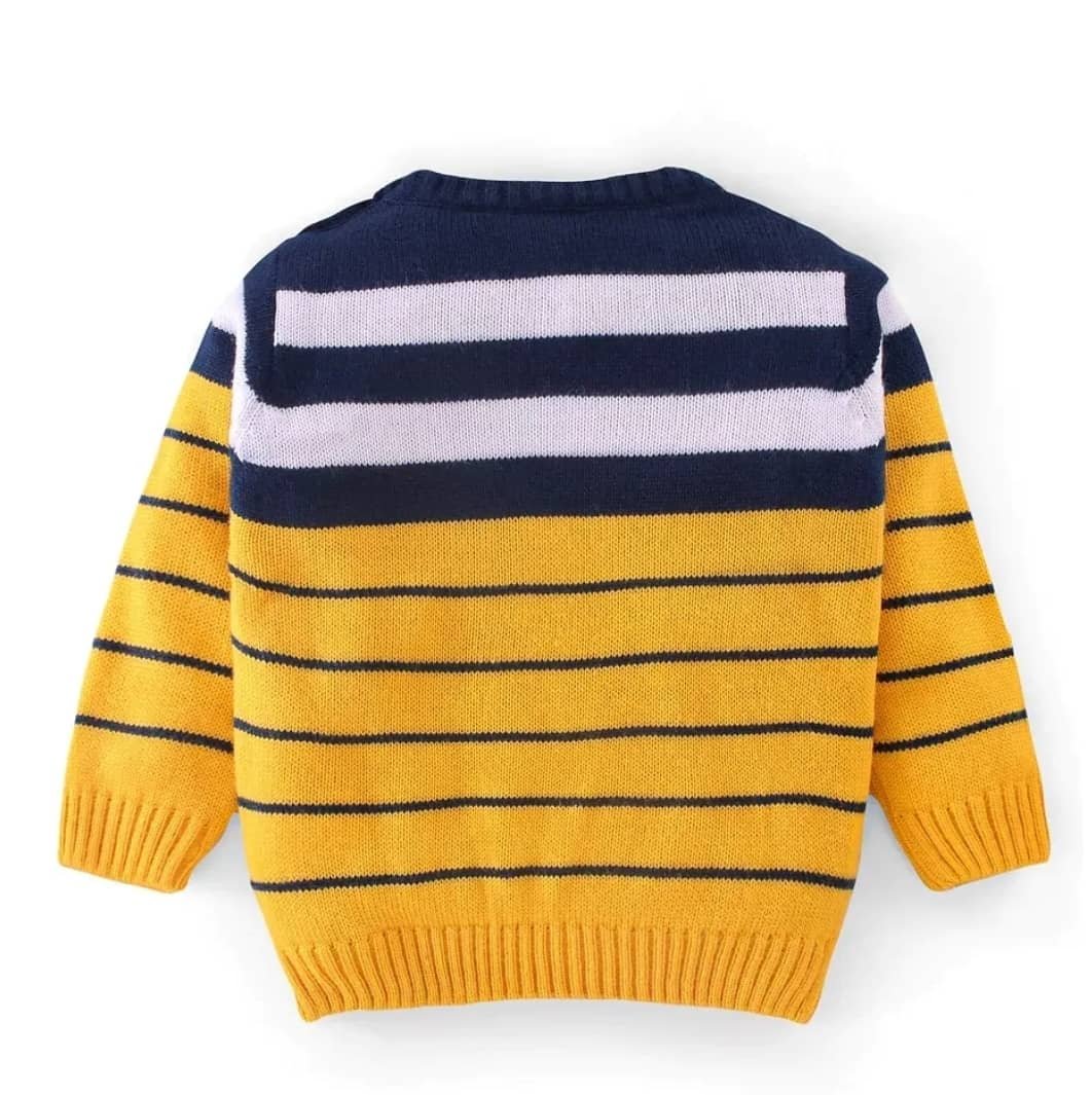 GTwo Pack of 1 Boys Woollen Blend Pullover Sweater ( Bright Yellow ) - Image 2