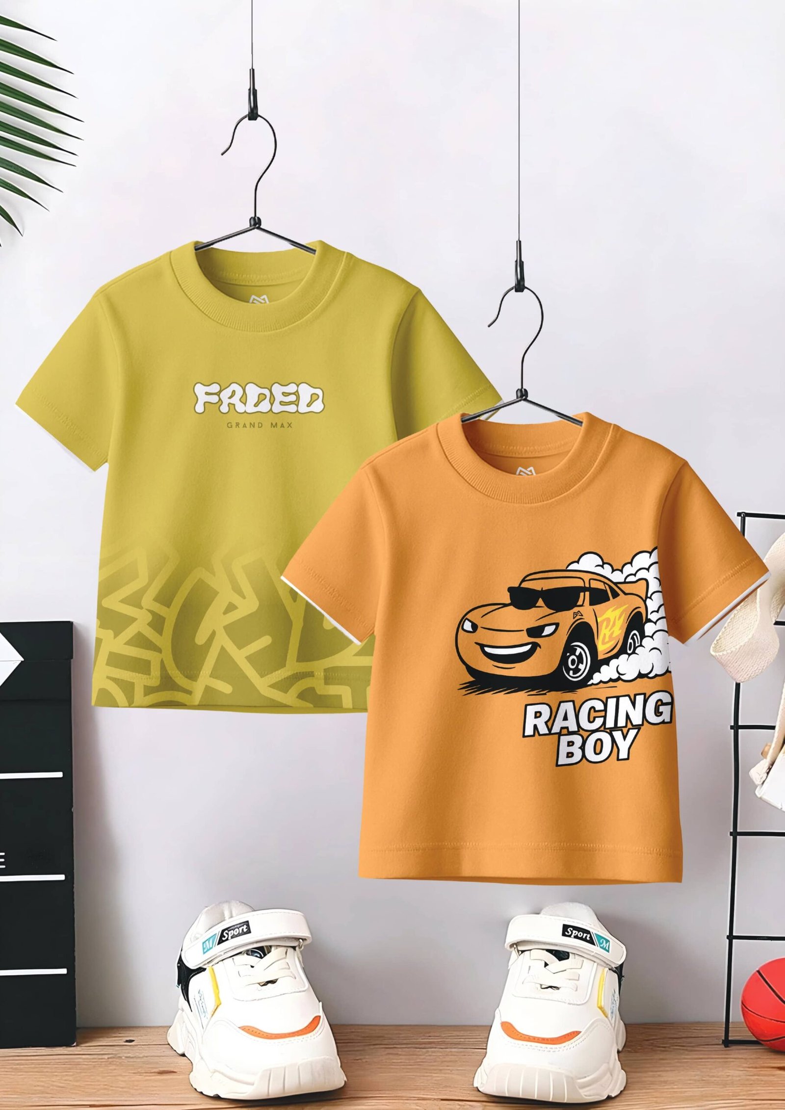 Grandmax Pack of 2 Boys Cotton T-Shirt ( Multicolor )