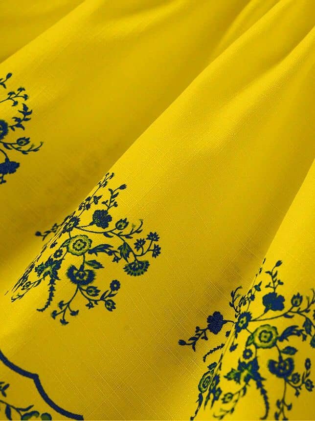 & Viscose Dress For Baby Girls ( Pack of 1 , Yellow ) - Image 3