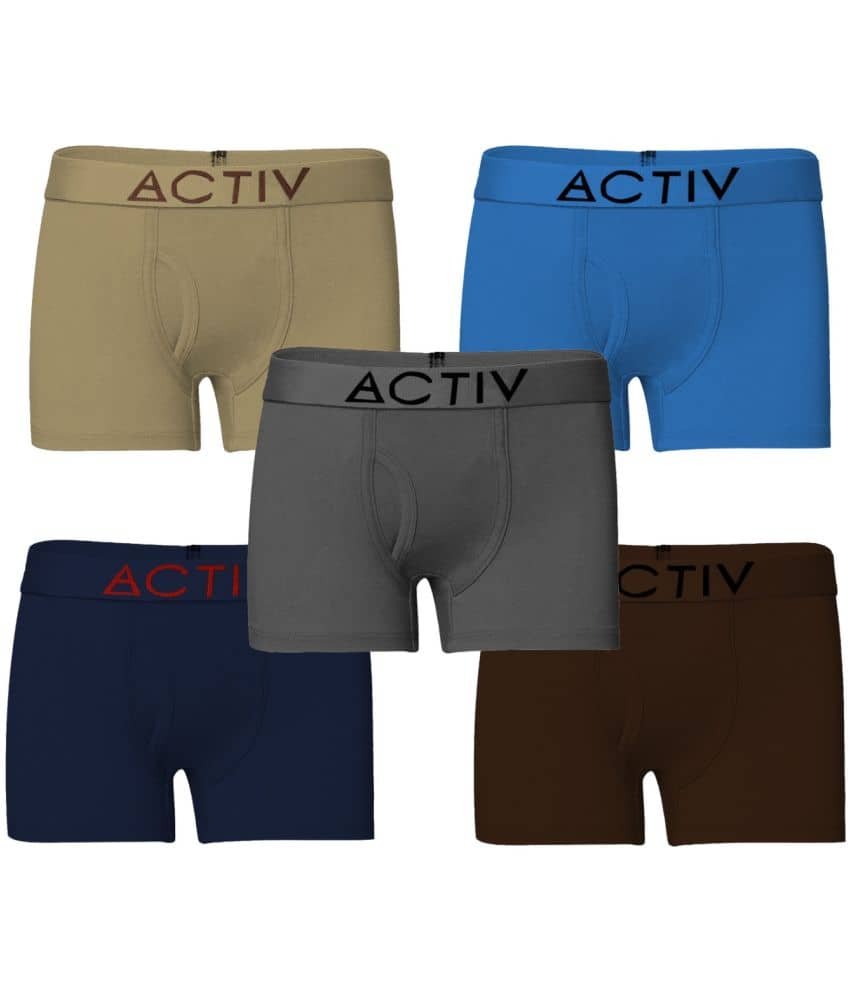 Pack of 5 Boys Cotton Trunks ( Multicolor )