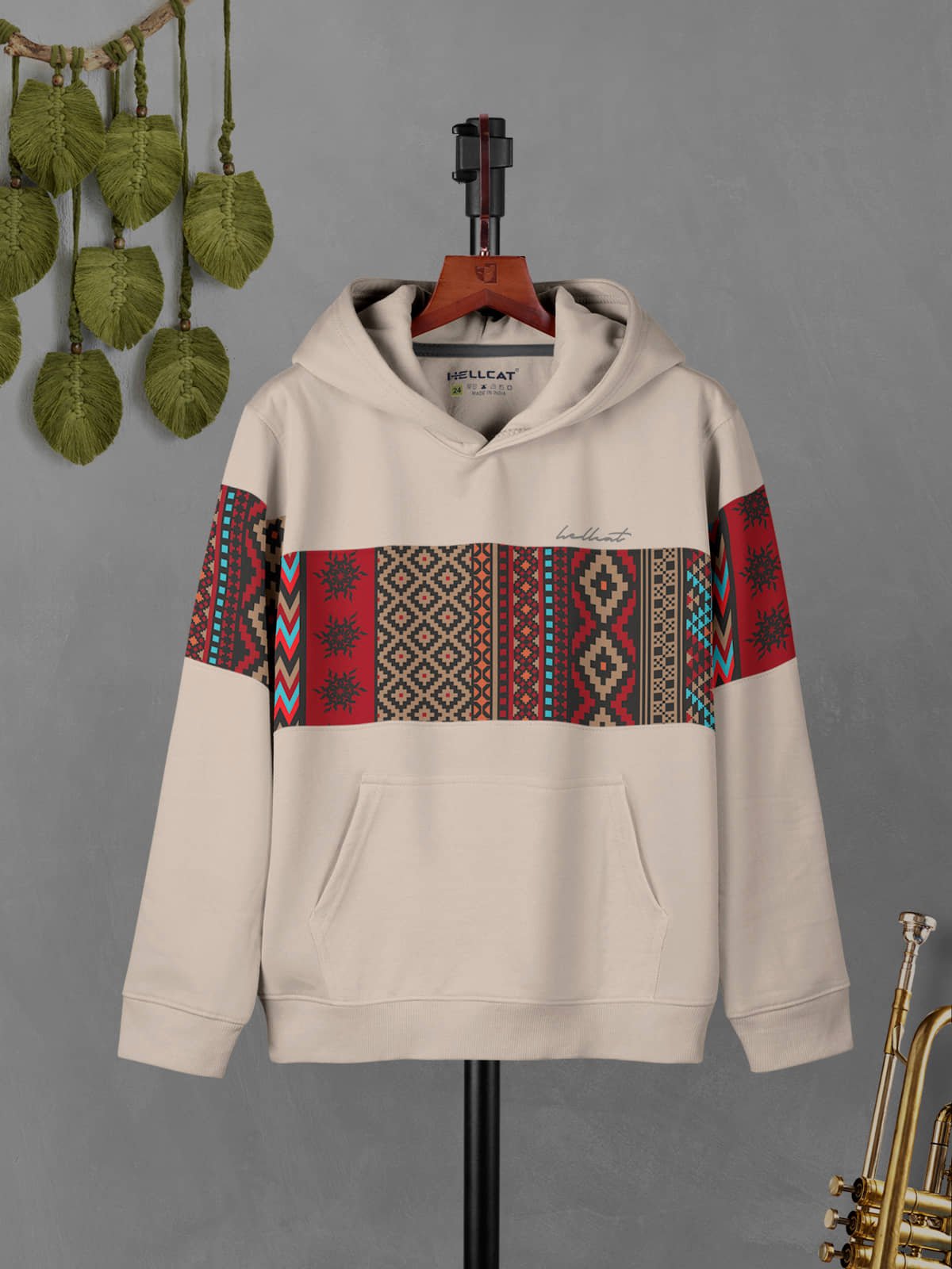 Pack of 1 Boys Cotton Blend Sweatshirt ( Beige )