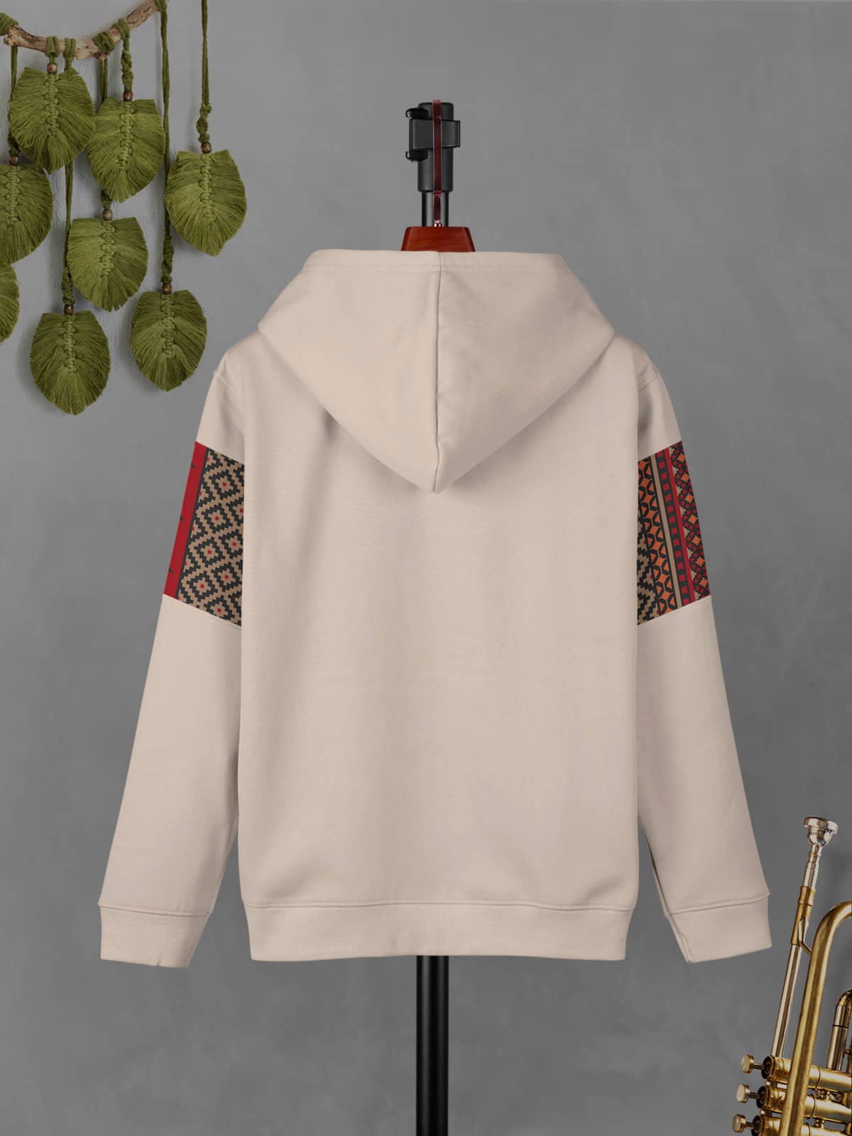 Pack of 1 Boys Cotton Blend Sweatshirt ( Beige ) - Image 2