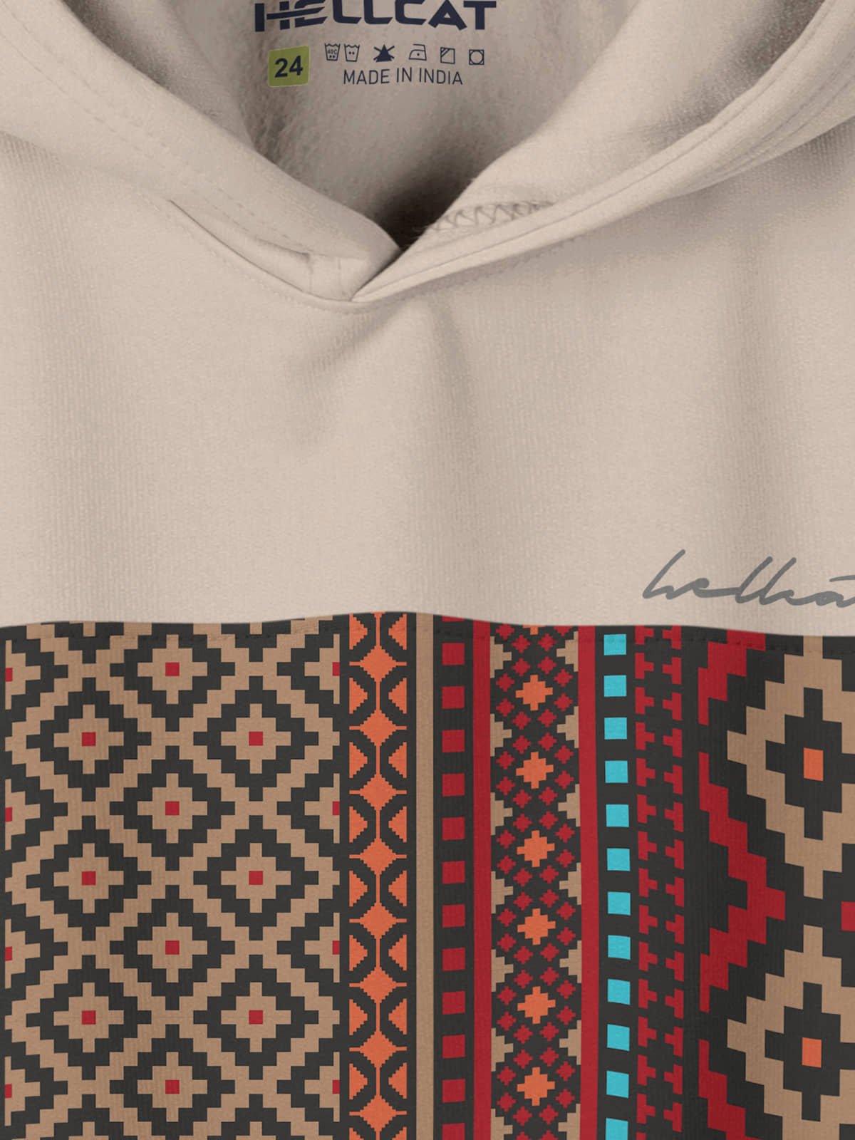 Pack of 1 Boys Cotton Blend Sweatshirt ( Beige ) - Image 3