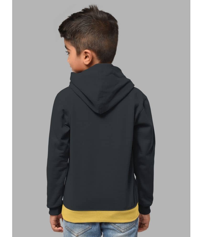 Boys Regular Fit Fulsleeve Hooded Sweatshirt with Rib - Combo Pack of 2 - Rust_Dark Grey - Image 3