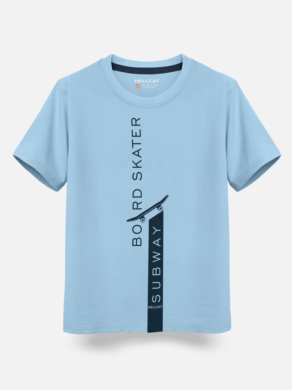 Trendy Typographic Printed Cotton Blend Regular Fit Half Sleeve T-Shirt for Boys - Pack of 3_ Petrol Blue & Sky Blue & Brick_ - Image 4