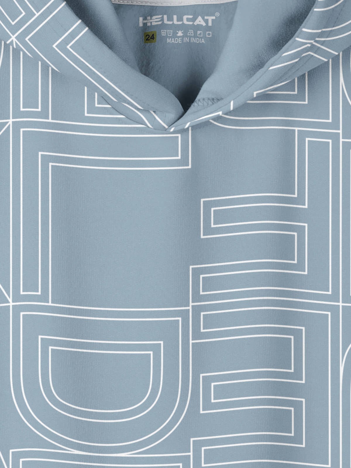 Trendy Printed Cotton Blend Hoodie Sweatshirt for Boys_Bluish Grey - Image 2