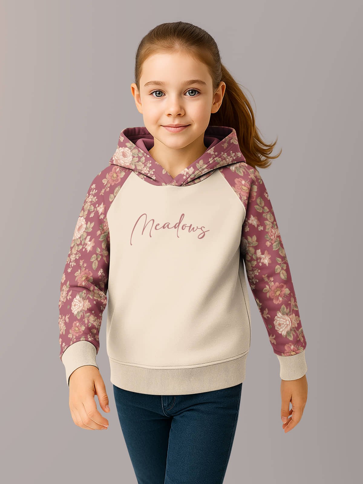 Trendy Cotton Blend Hoodie Sweatshirt for Girls - Pack of 1_Brown2_3-4Years