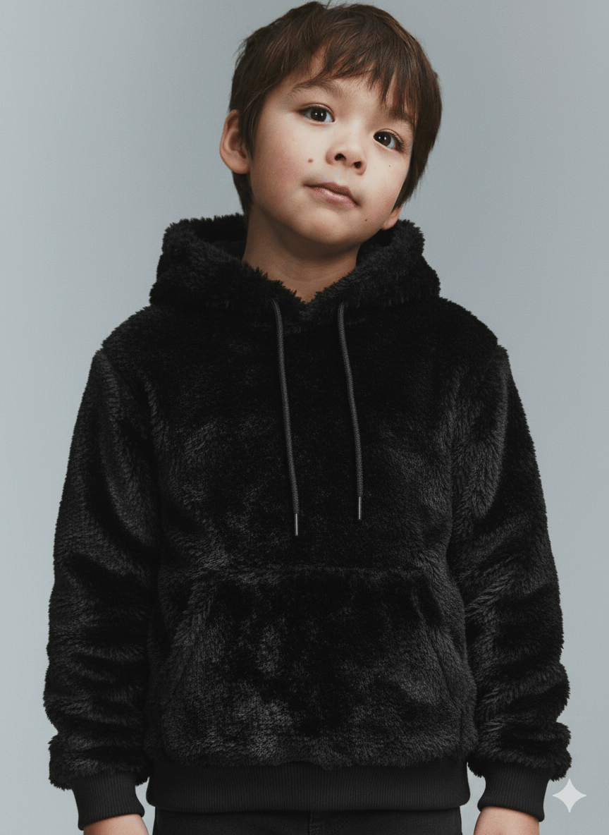 Pack of 1 Boys Cotton Blend Sweatshirt ( Black )