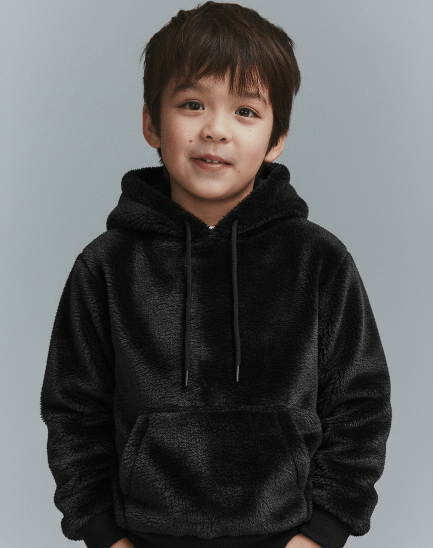 Pack of 1 Boys Cotton Blend Sweatshirt ( Black ) - Image 2