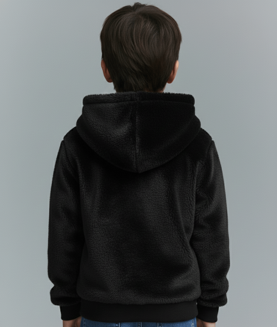 Pack of 1 Boys Cotton Blend Sweatshirt ( Black ) - Image 3