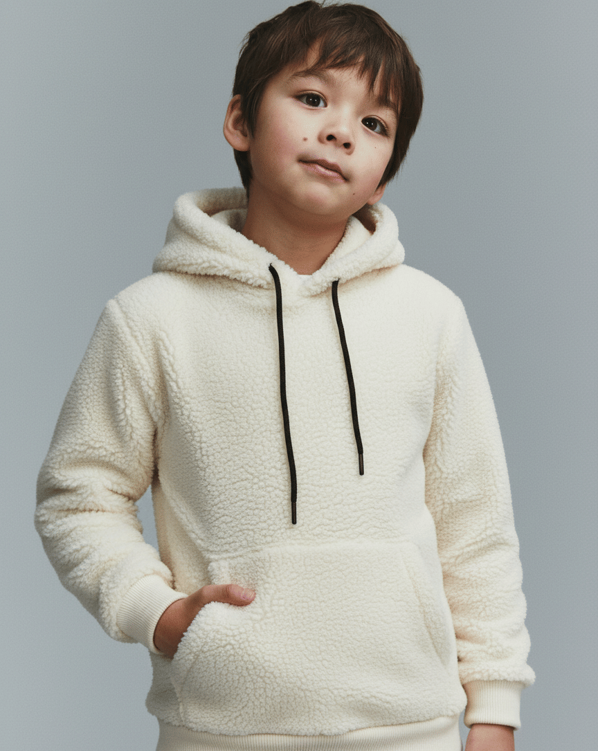Pack of 1 Boys Cotton Blend Sweatshirt ( White ) - Image 2