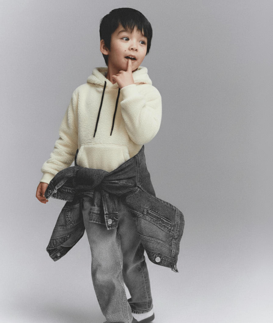 Pack of 1 Boys Cotton Blend Sweatshirt ( White ) - Image 4