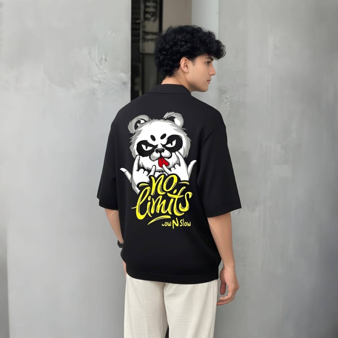 Pack of 1 Boys Cotton T-Shirt ( Black ) - Image 3