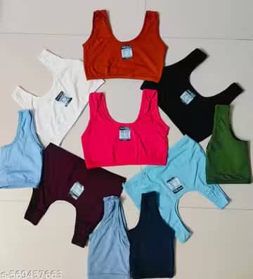 Pack of 3 Cotton Teenage Bra For Girls