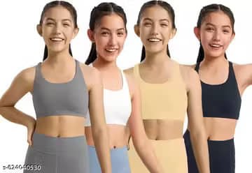 Pack of 4 Cotton Teenage Bra For Girls