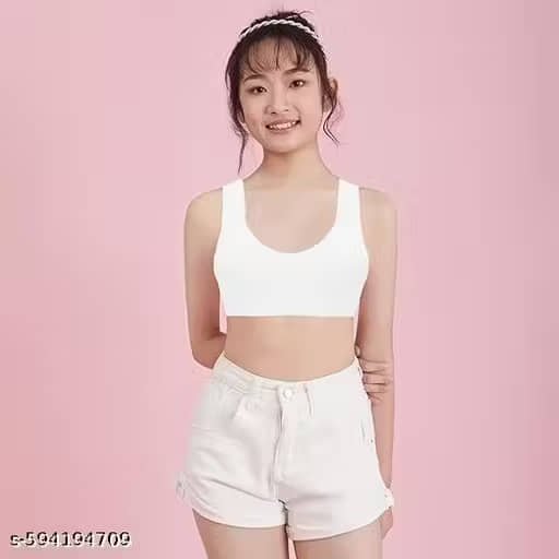 Pack of 4 Cotton Teenage Bra For Girls - Image 3