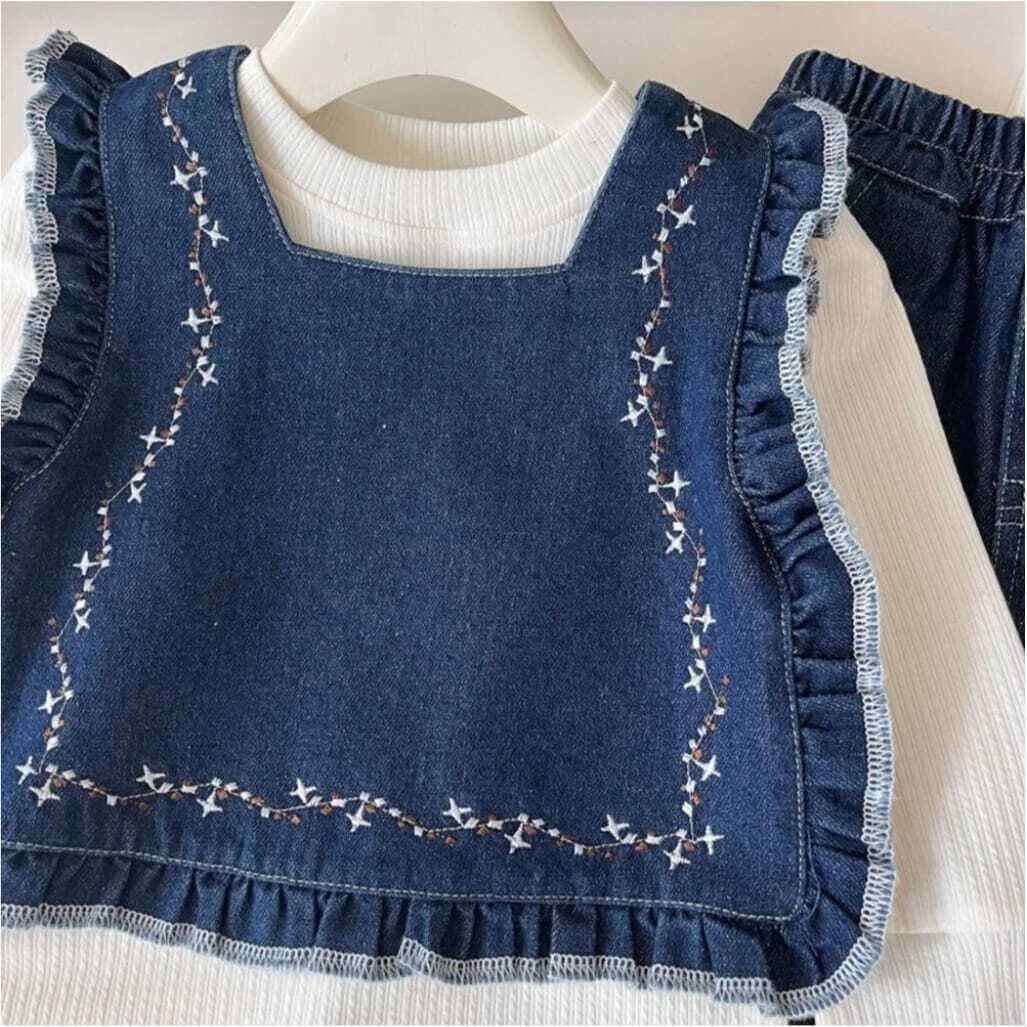Naina Dresses Pack of 1 Girls Cotton Blend T-shirt & Jeans ( Multicolor 2 ) - Image 3