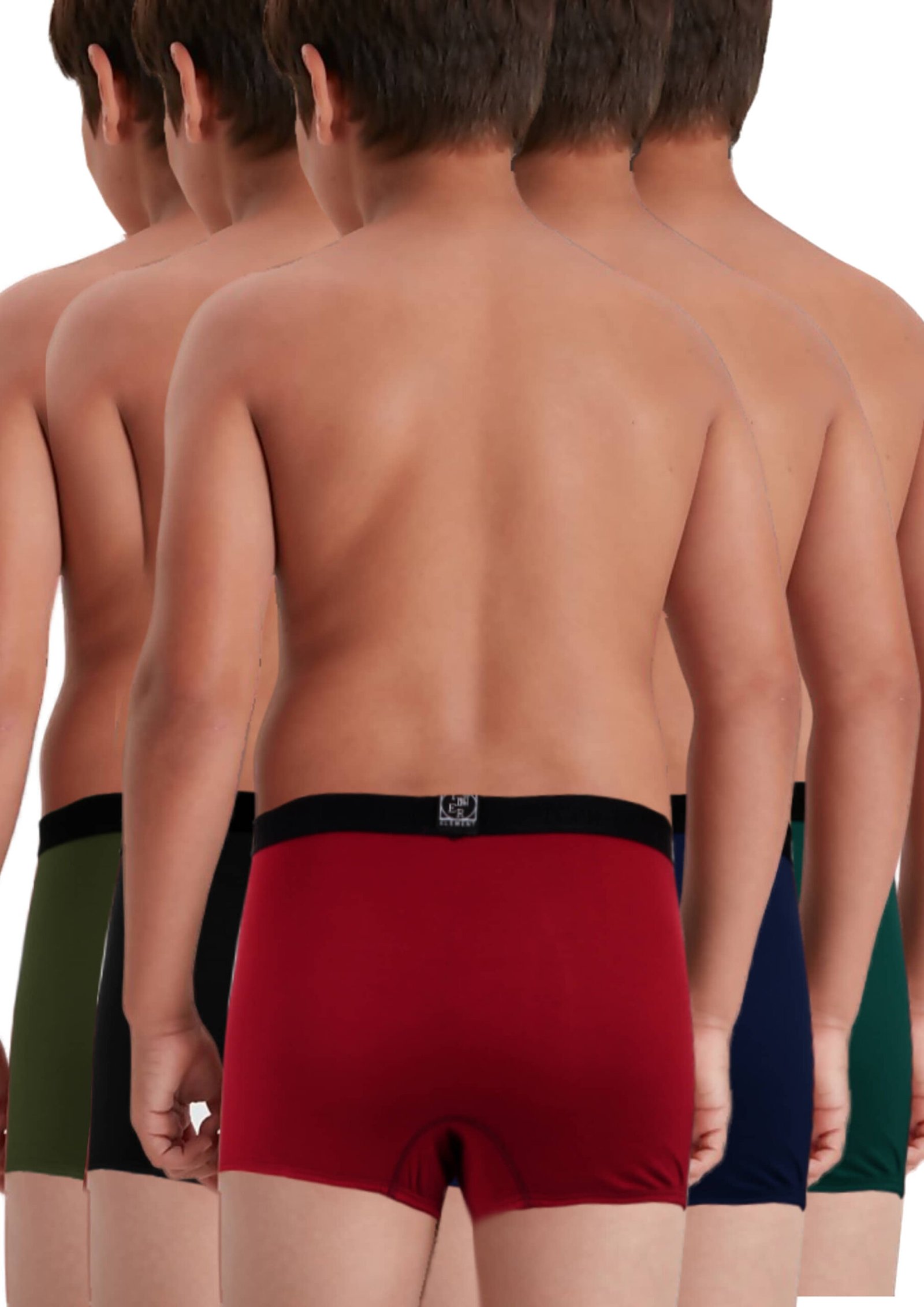 Inner Element Pack of 5 Boys Cotton Trunks ( Multicolor 1 ) - Image 2