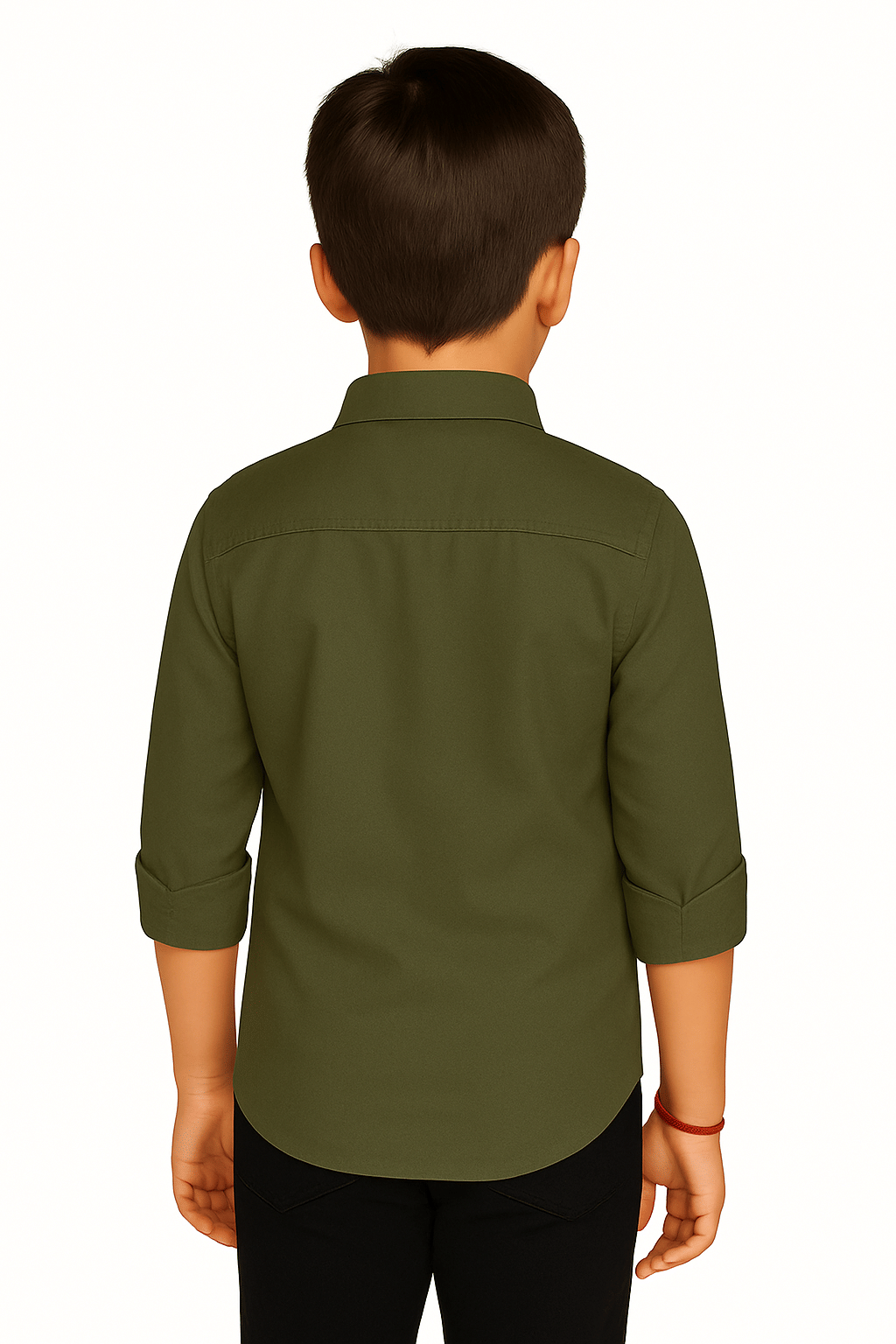 Pack of 1 Boys Cotton Blend Full Sleeves Shirt ( Green ) - Image 2