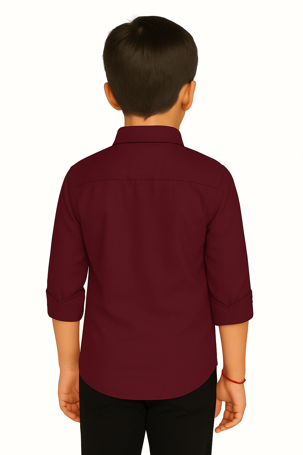 Pack of 1 Boys Cotton Blend Full Sleeves Shirt ( Red ) - Image 2