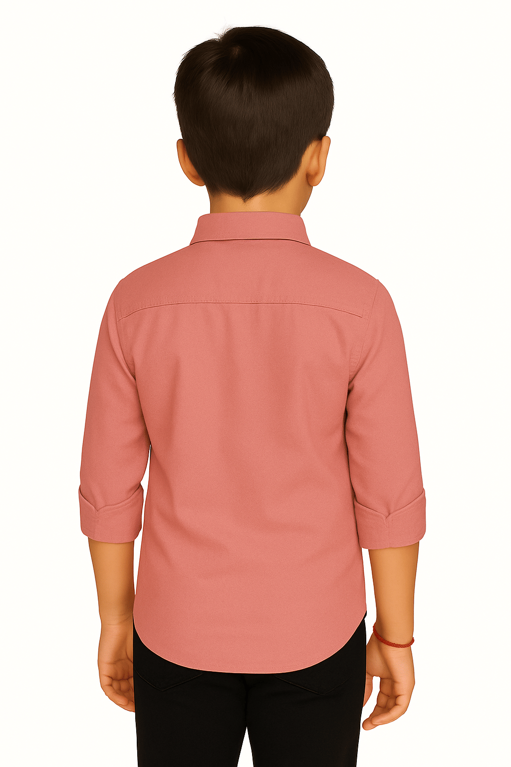 Pack of 1 Boys Cotton Blend Full Sleeves Shirt ( Peach ) - Image 2
