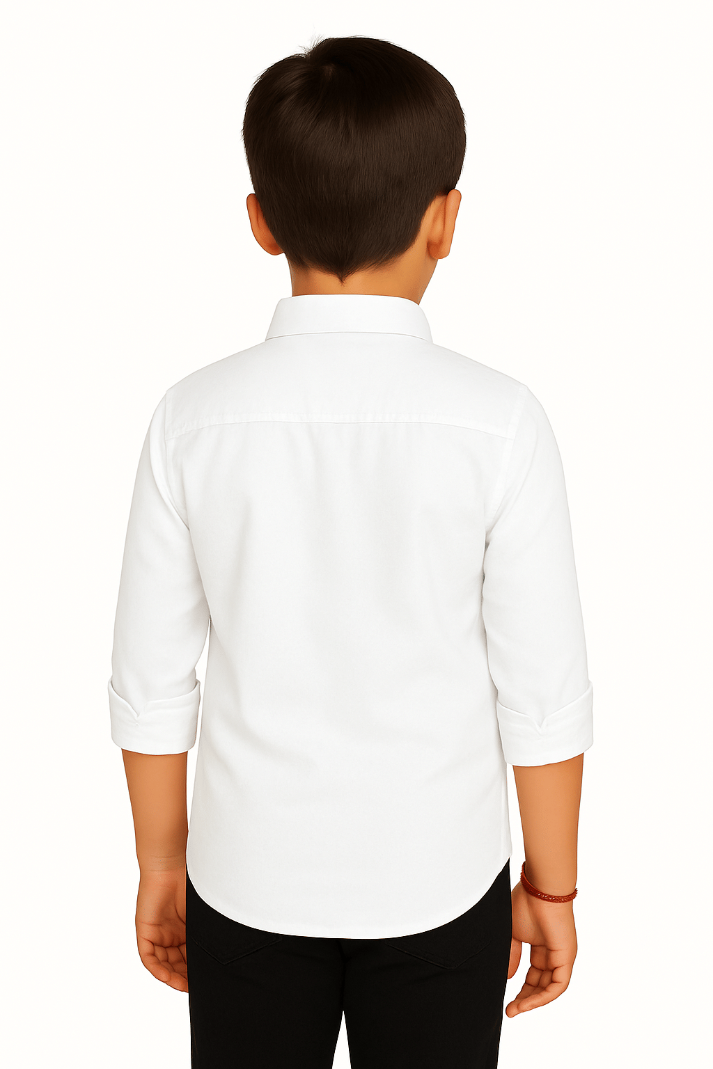Pack of 1 Boys Cotton Blend Full Sleeves Shirt ( White ) - Image 2