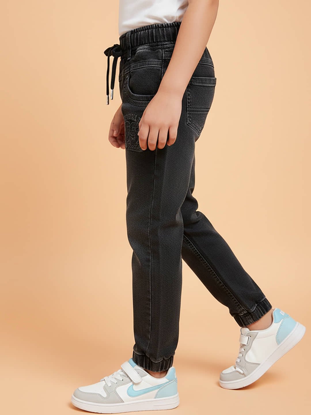 Pack of 1 Boys Cotton Blend Jeans ( Grey ) - Image 3