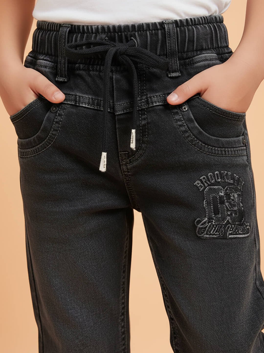 Pack of 1 Boys Cotton Blend Jeans ( Grey ) - Image 4