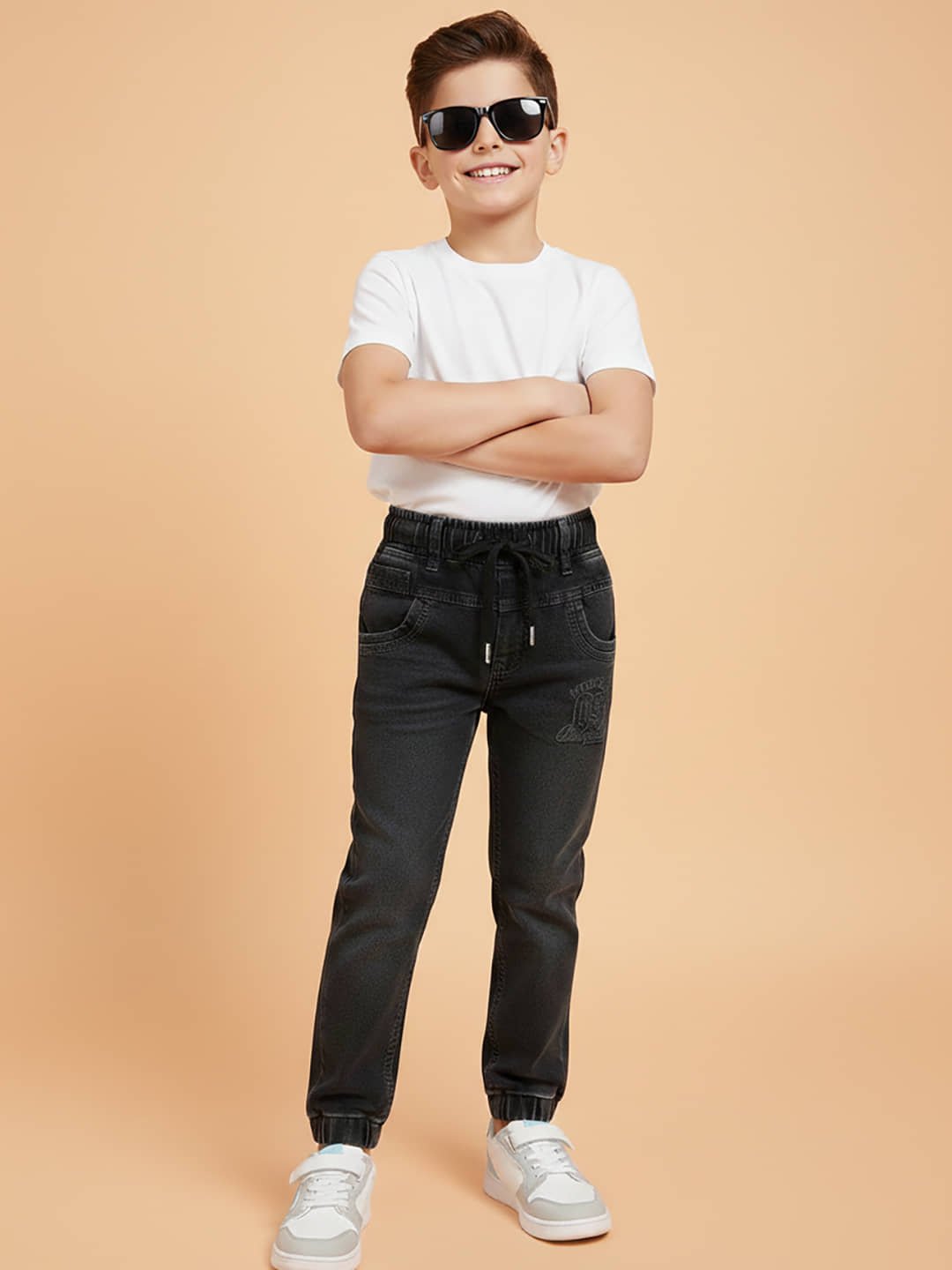 Pack of 1 Boys Cotton Blend Jeans ( Grey ) - Image 5