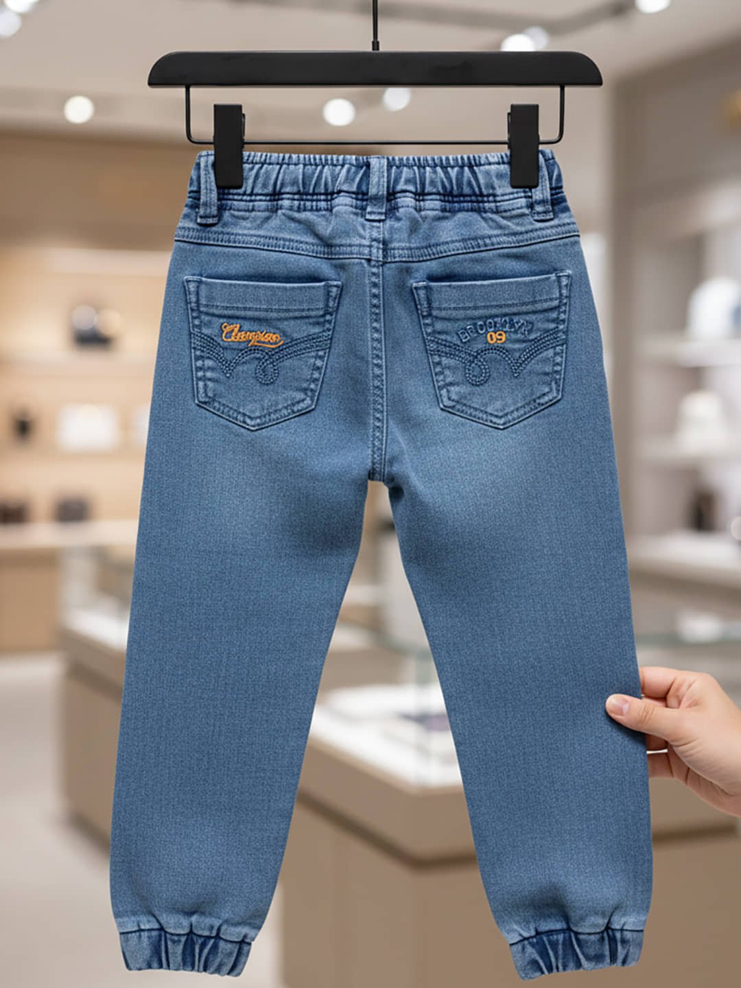 Pack of 1 Boys Cotton Blend Jeans ( Blue ) - Image 2