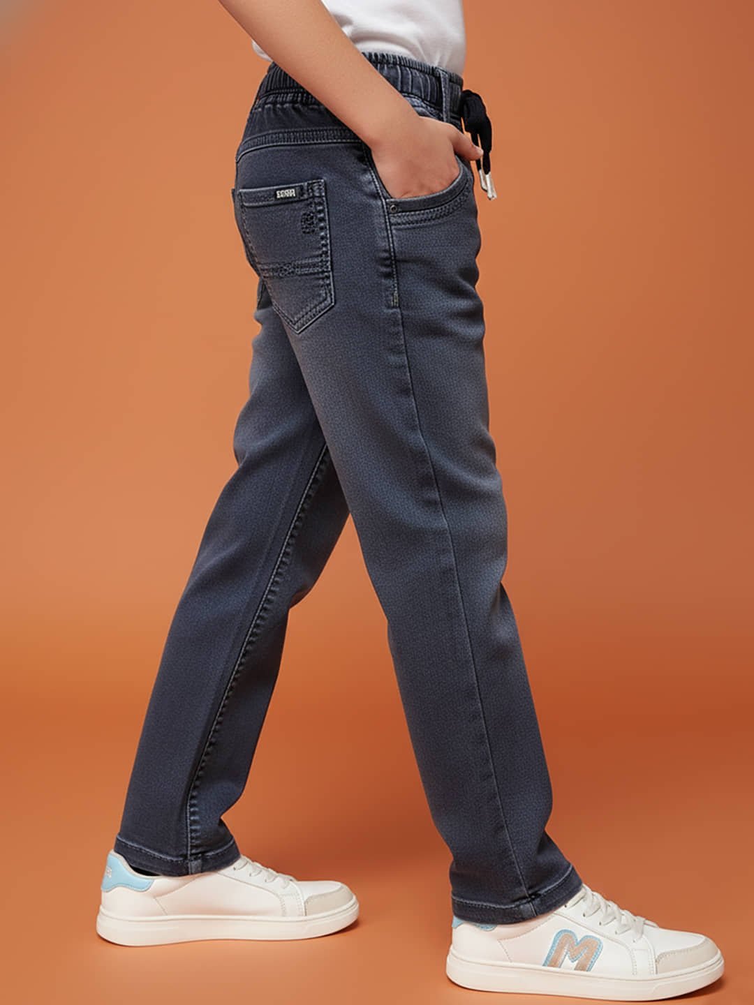 Pack of 1 Boys Cotton Blend Jeans ( Navy ) - Image 3