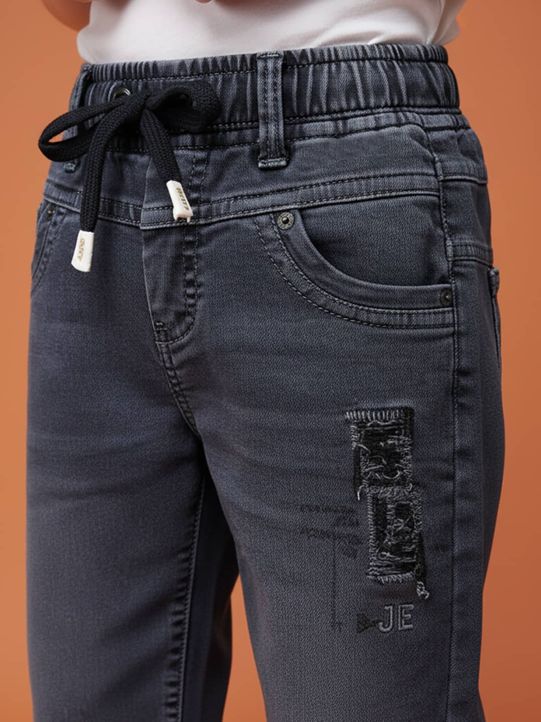 Pack of 1 Boys Cotton Blend Jeans ( Navy ) - Image 4