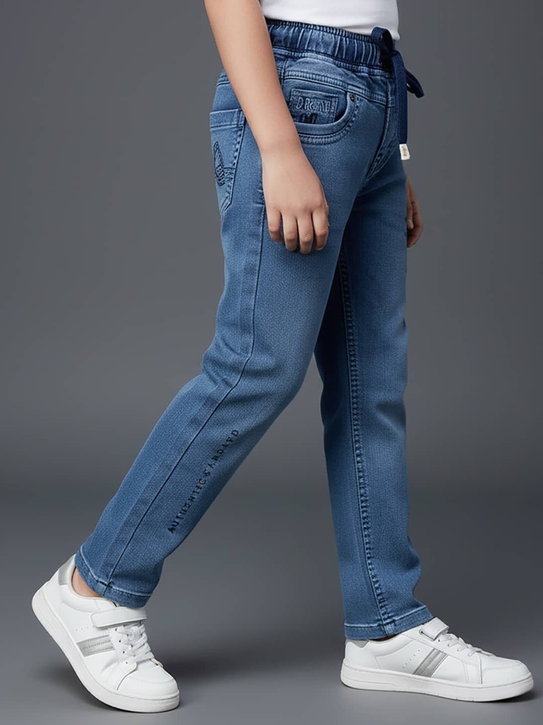 Pack of 1 Boys Cotton Blend Jeans ( Blue ) - Image 3
