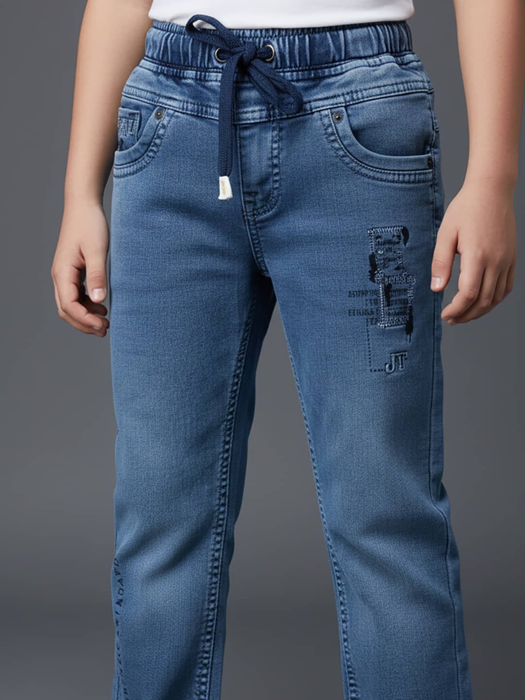 Pack of 1 Boys Cotton Blend Jeans ( Blue ) - Image 4