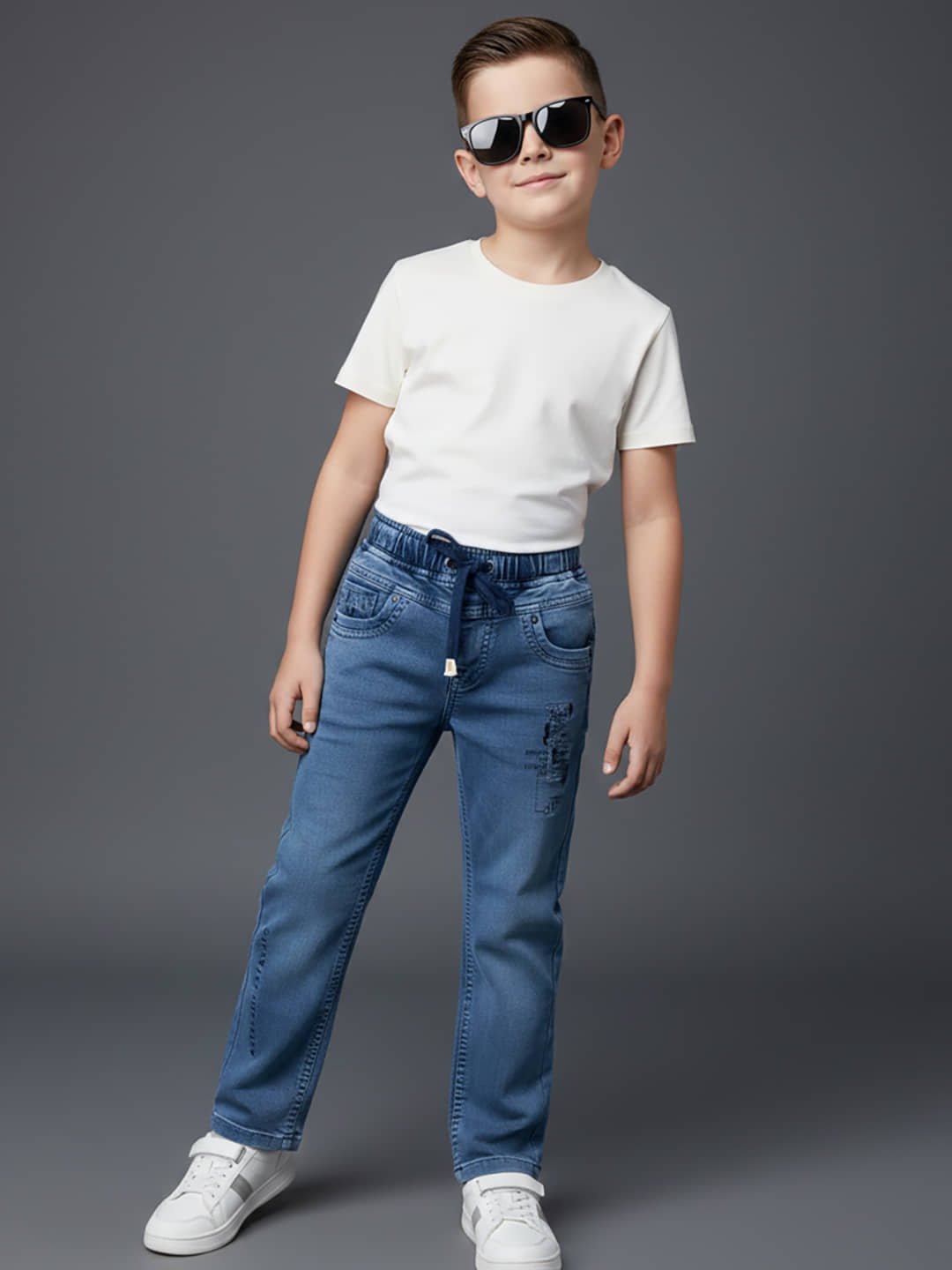 Pack of 1 Boys Cotton Blend Jeans ( Blue ) - Image 5