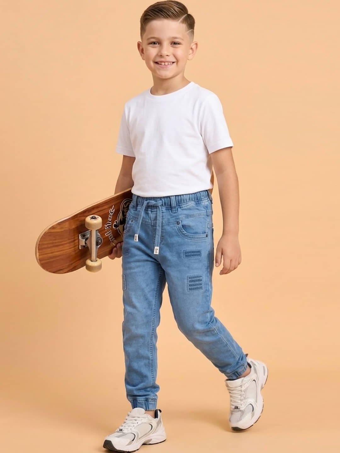 Pack of 1 Boys Cotton Blend Jeans ( Blue ) - Image 5