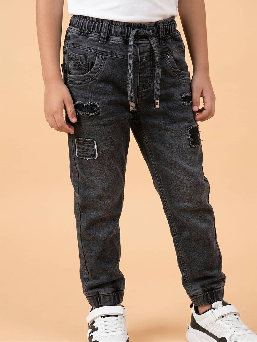 Pack of 1 Boys Cotton Blend Jeans ( Black )