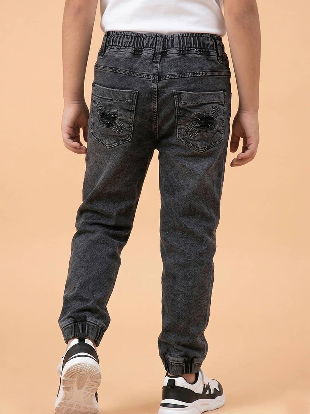 Pack of 1 Boys Cotton Blend Jeans ( Black ) - Image 2