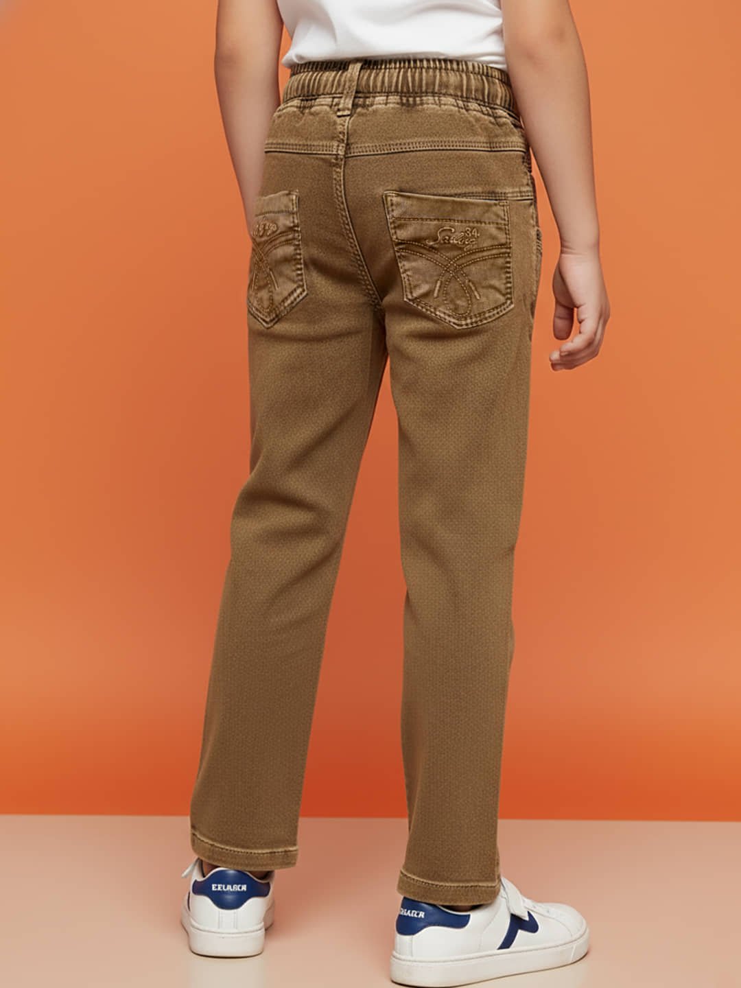 Pack of 1 Boys Cotton Blend Jeans ( Yellow ) - Image 2