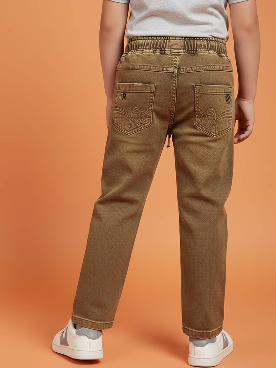 Pack of 1 Boys Cotton Blend Jeans ( Khaki ) - Image 2