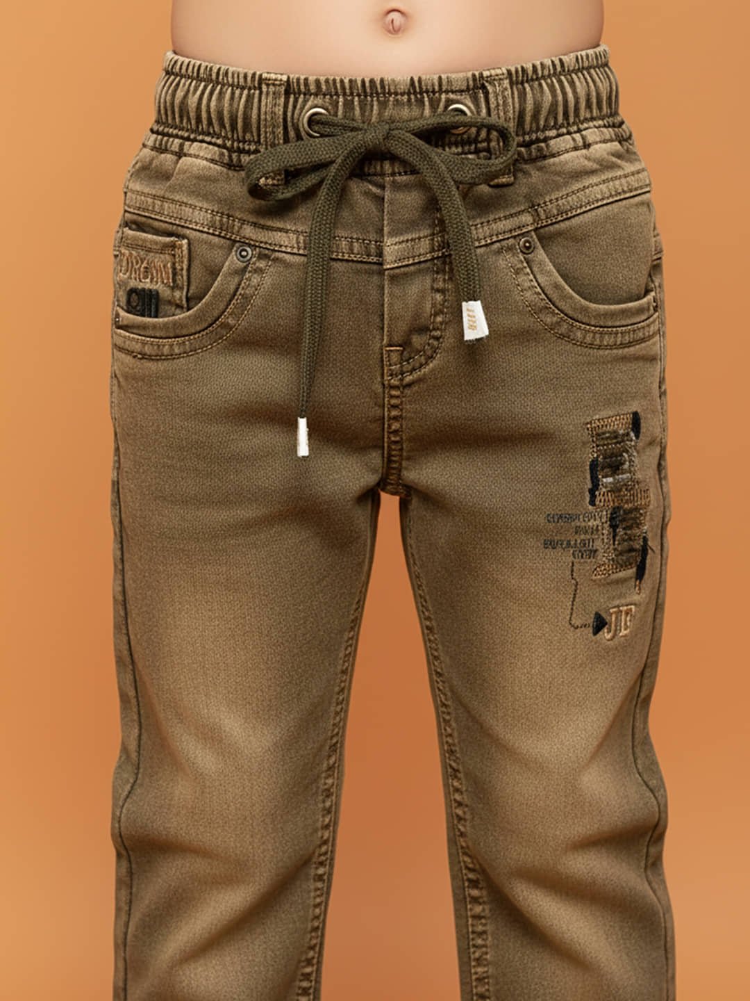 Pack of 1 Boys Cotton Blend Jeans ( Khaki ) - Image 4