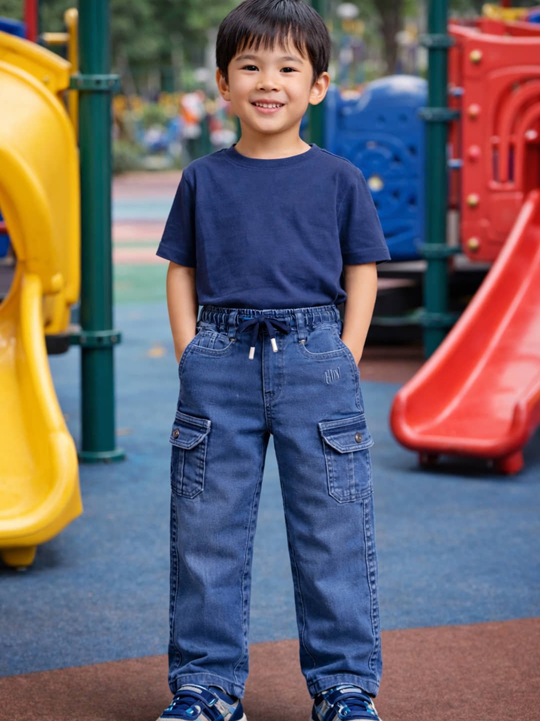 Pack of 1 Boys Cotton Blend Jeans ( Blue )