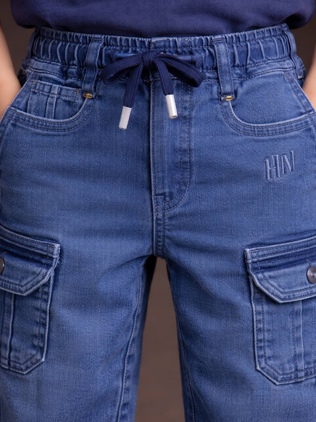 Pack of 1 Boys Cotton Blend Jeans ( Blue ) - Image 4
