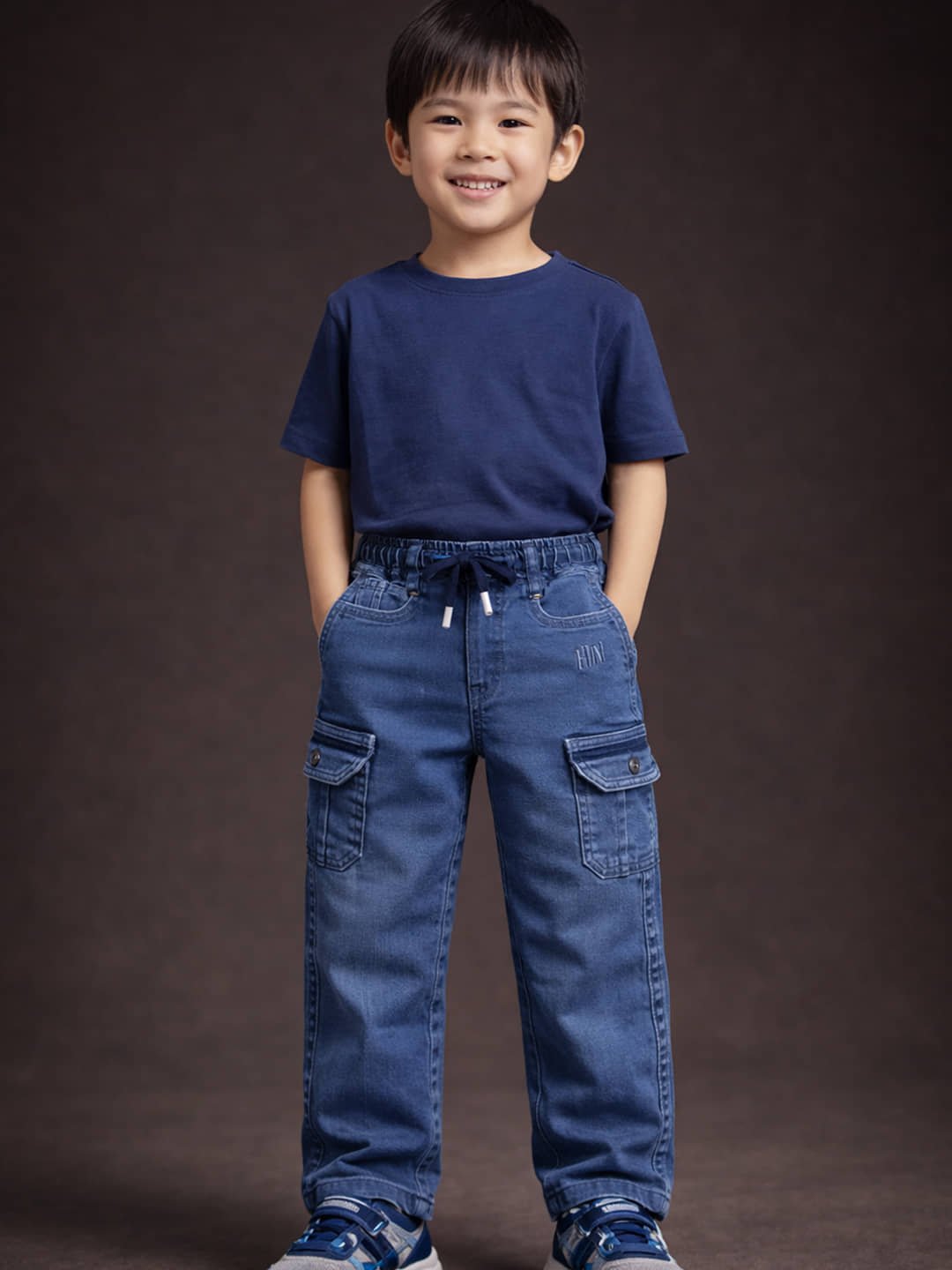 Pack of 1 Boys Cotton Blend Jeans ( Blue ) - Image 5