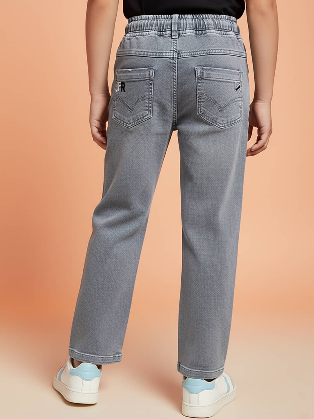 Pack of 1 Boys Cotton Blend Jeans ( Grey ) - Image 2