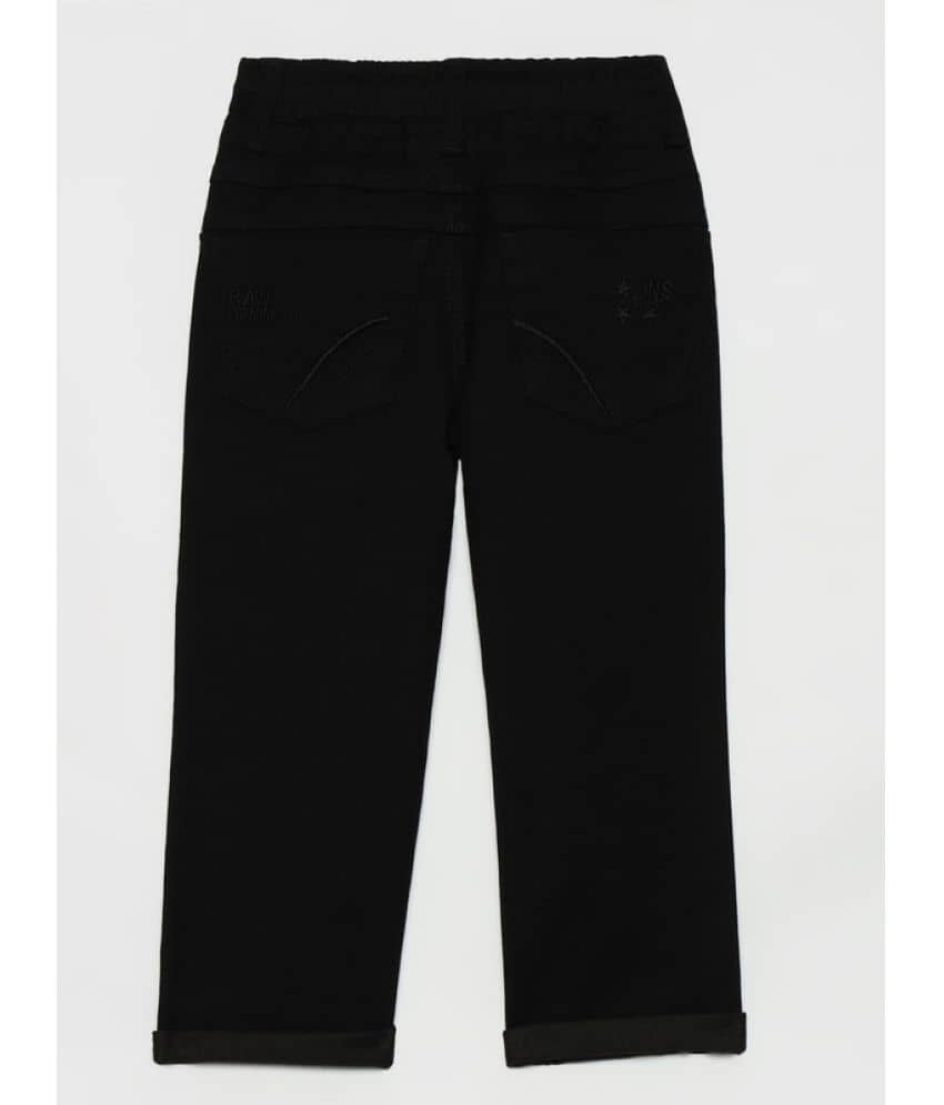Pack of 1 Boys 100% Cotton Jeans ( Black ) - Image 2