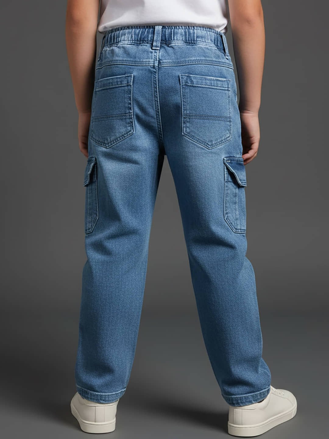Pack of 1 Boys Cotton Blend Jeans ( Turquoise ) - Image 2