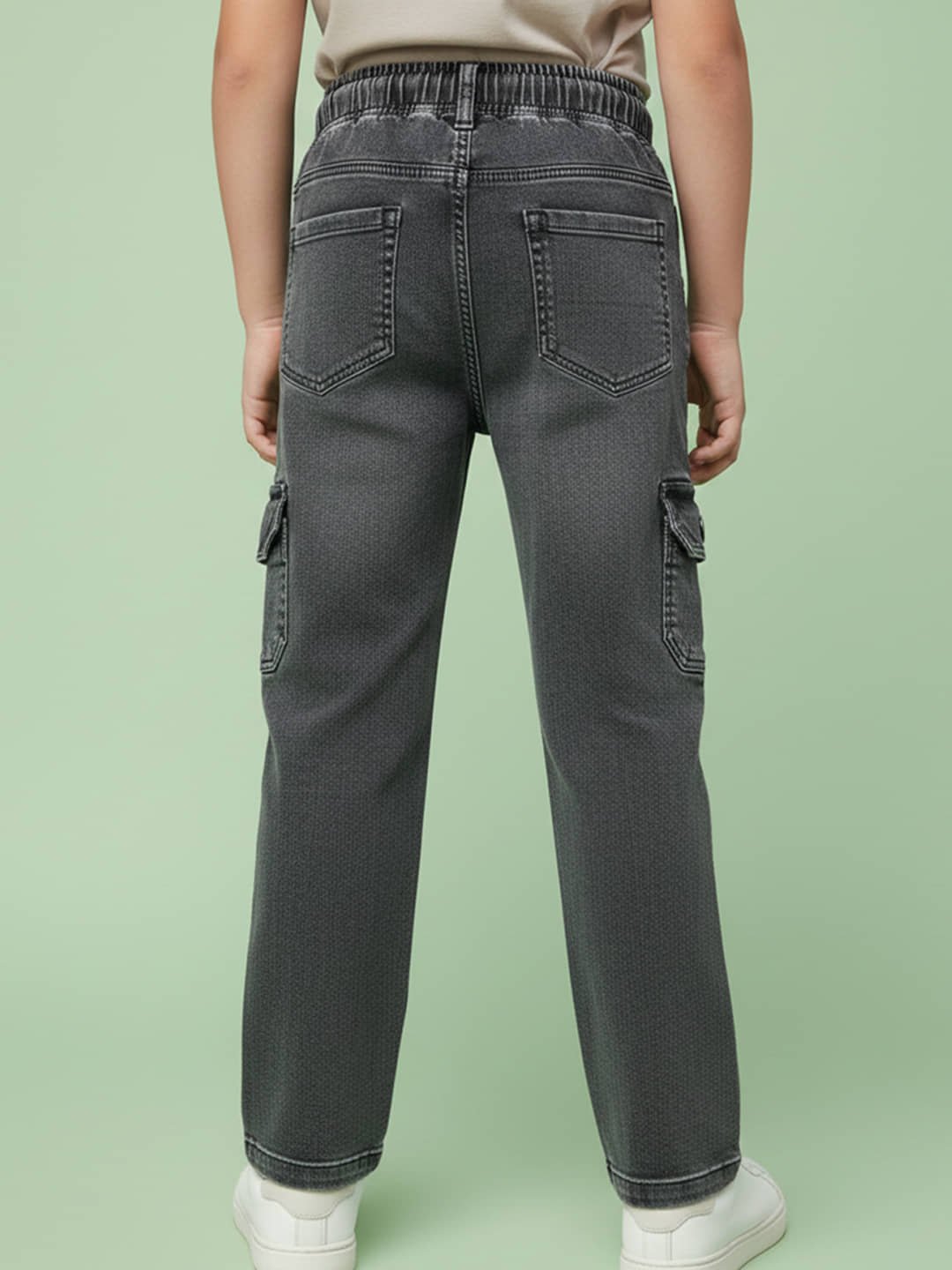 Pack of 1 Boys Cotton Blend Jeans ( Grey ) - Image 2